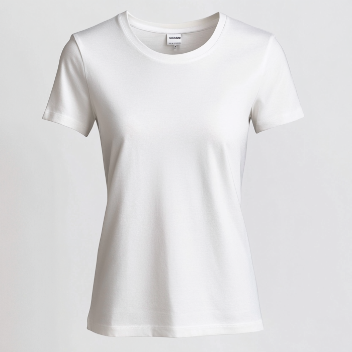 Basic T-Shirt Weiß Damen